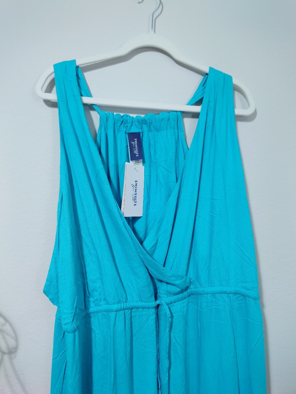 Swimsuits For All Turquoise Cover Up Dress NWT 22/24 - Picture 3 of 5